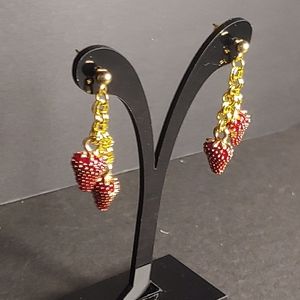 Luscious Strawberry drop earrings